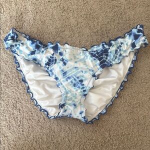 Victoria's Secret Blue and White Bikini Bottom